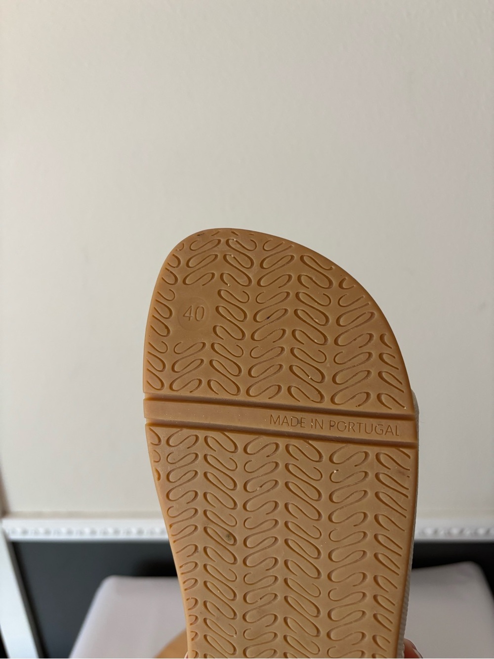 Message Shaw Cream Slide Sandals with Cork Footbed Size 10 - Picture 9 of 10